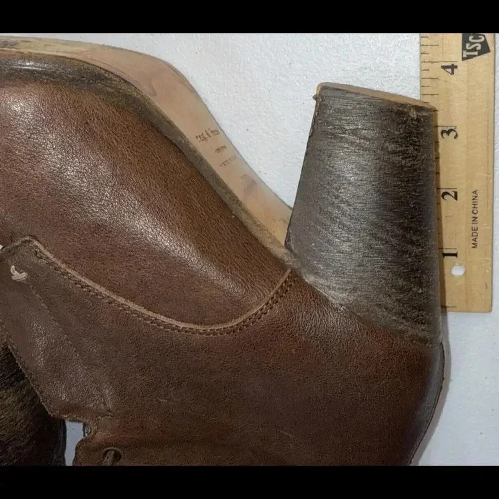 Rag & Bone Heeled Brown Boho Classic Designer Lace Up Italian Leather Boots 39.5